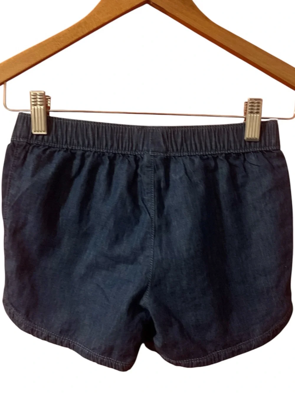 The Children's Place Navy Drawstring Denim-Style Shorts Girl 8